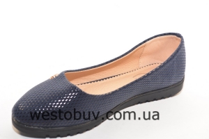 Синие балетки для женщин С54
