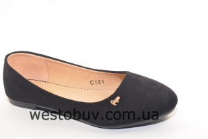 Женские балетки золотистая брошь С161