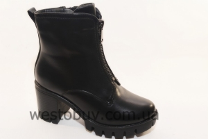 Зимние женские ботинки устойчивый каблук LiLIN M1-20