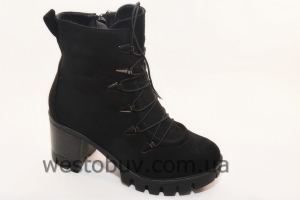 Замшевые зимние женские ботинки M1-11
