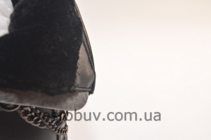 Зимние женские ботинки цепочки "под черненное серебро"M3-31