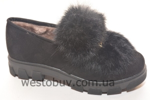 Зимние женские полуботинки с опушкой 866-2