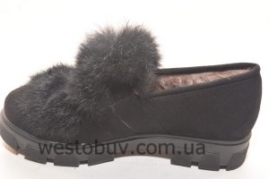 Зимние женские полуботинки с опушкой 866-2