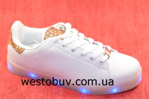 Слипоны женские с золотистыми вставками 7936F1-12