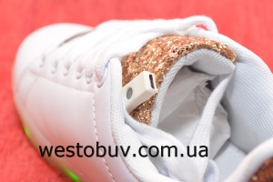 Слипоны женские с золотистыми вставками 7936F1-12