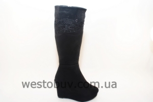 Сапоги зимние женские на танкетке 6026