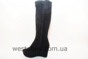 Сапоги зимние женские на танкетке 6026