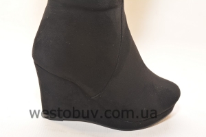 Сапоги зимние женские на танкетке 6026