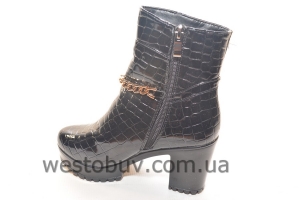 Ботинки на зиму для женщин золотистая фурнитура 015S