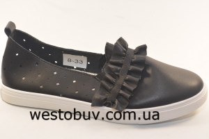 Мокасины черного цвеат для женщин 8-33b