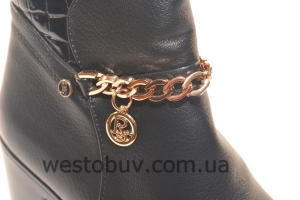 Ботинки для женщин зимние золотистая цепка 015PS