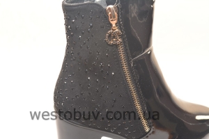 Зимние ботинки женские стразы 011LA