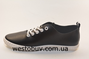 Черные мокасины на белой подошве 89-79