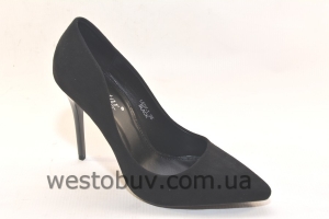 Замшевые женские туфли высокий каблук LE07-1