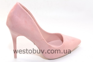 Туфли женские из розового замша ZJ-09