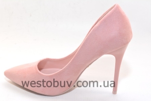 Туфли женские из розового замша ZJ-09