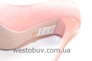Туфли женские из розового замша ZJ-09