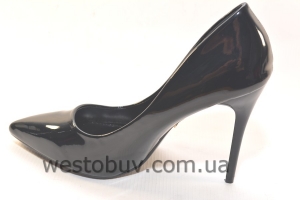 Туфли женские черная экко-кожа ZJ-08