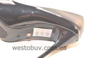 Туфли женские черная экко-кожа ZJ-08