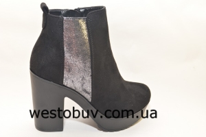 Ботинки  женские  с серебристой вставкой RBS-8