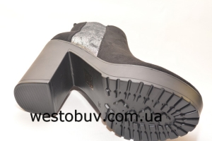 Ботинки  женские  с серебристой вставкой RBS-8