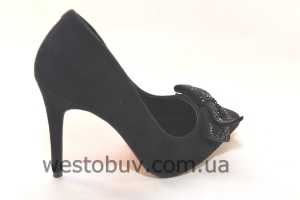 Женские туфли бантик в стразах 1116-1