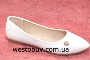 Балетки женские с брошью