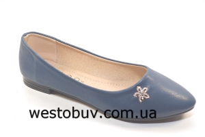 Балетки женские синего цвета T-11