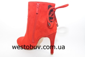 Красные ботинки на шпильке G261