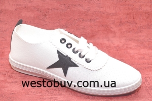 Мокасины для женщин "черная звездочка" 9825b