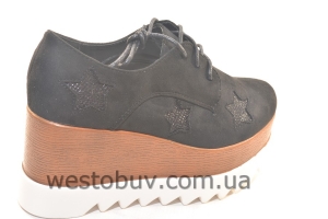 Черные женские туфлина GG-35c