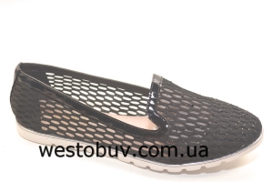 Женские балетки лаковая каемка L005