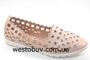 Светло-бежевые балетки для женщин L013b