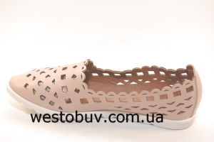 Светло-бежевые балетки для женщин L013b