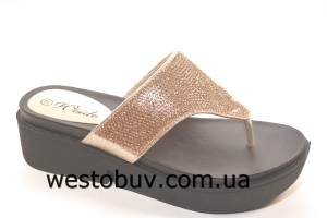Шлепанцы женские на низкой танкетке XQ55001a