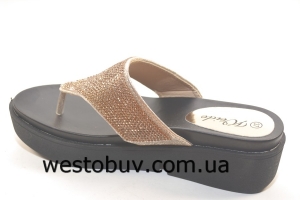 Шлепанцы женские на низкой танкетке XQ55001a