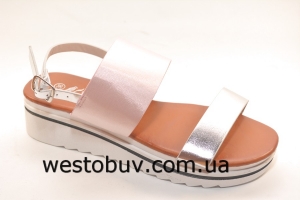 Стильные босоножки серебристого цвета З519-2a