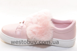 Нежно розовые мокасины для женщин  N002a