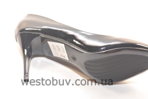 Туфли женские черная экко-кожа LE020