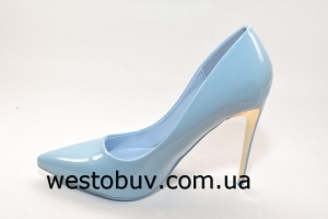Женские туфли голубые NF01d