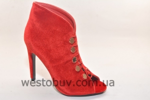 Женские летние ботинки на пуговках 1129-19