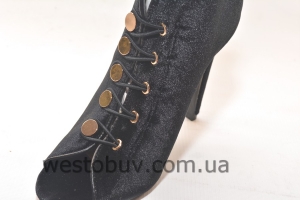 Женские летние ботинки на пуговках 1129-1