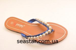 Шлепанцы женские с жемчужными бусинками SL63