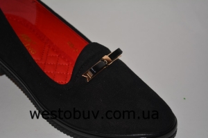 Женские балетки красная стелька  630-11