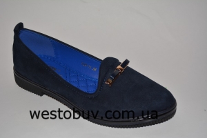 Женские балетки синяя стелька  630-11a