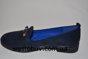 Женские балетки синяя стелька  630-11a