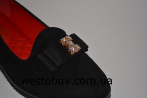 Балетки женские двойной бантик  630-13