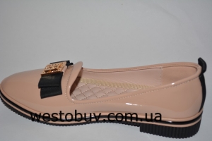 Женские бежевые балетки 630-16a