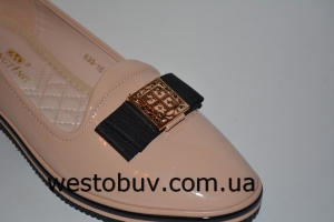 Женские бежевые балетки 630-16a