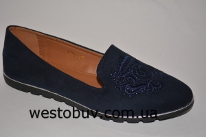 Балетки женские с вышивкой 016-1